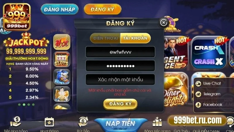 Quên Mật Khẩu 999BET - Hướng Dẫn Lấy Lại Password 2 Hướng dẫn đặt mật khẩu 999BET mạnh và dễ nhớ