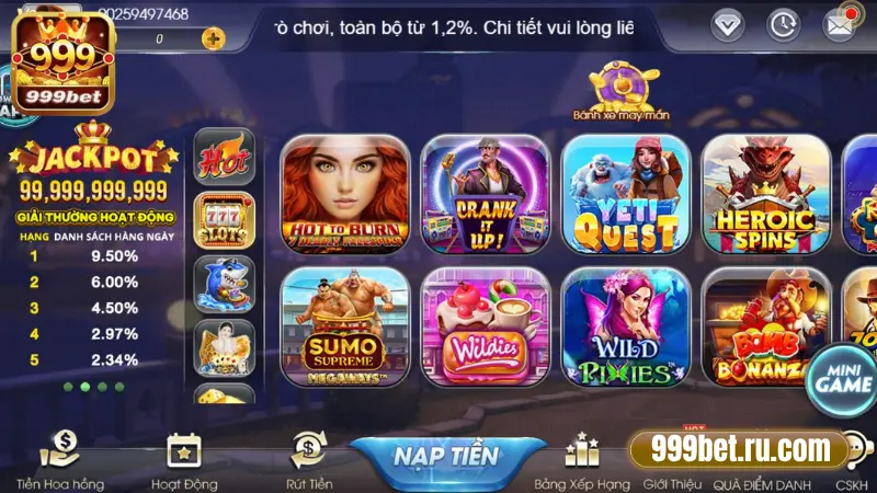 Nổ Hũ 999BET – Cơ Hội Đổi Đời Chỉ Với Một Cái Chạm 2 Top 3 game nổ hũ đáng chơi tại 999BET