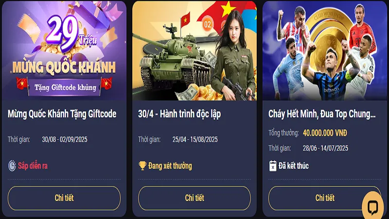 999Bet liên tục áp dụng khuyến mãi hàng ngày